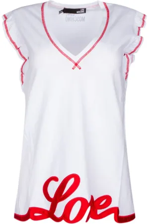 Moschino Playera con ribete Love