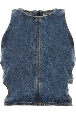 Chloé Camiseta de mezclilla con cierre