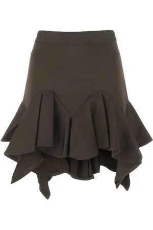 Givenchy Falda corta con detalle de volantes