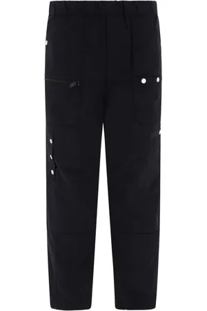 UNDERCOVER Pantalones rectos con bolsillo de parche y logo