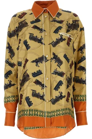 Bally Camisa de seda oversize con estampado gráfico