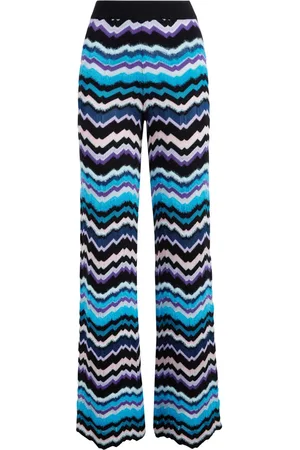 Missoni Pantalones con tiro alto con motivo en zigzag