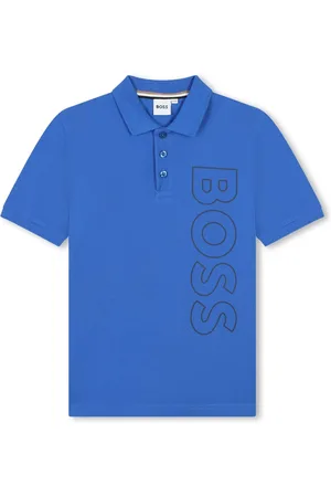 HUGO BOSS Playera tipo polo de piqué con logo estampado