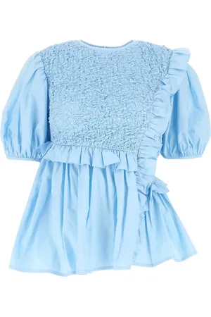 Cecilie Bahnsen Blusa fruncida con mangas farol