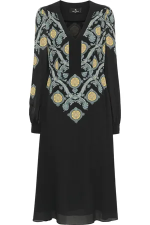 Etro Vestido corto con estampado de cachemira
