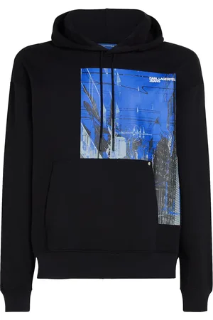 Karl Lagerfeld Hoodie con estampado gráfico y cordones