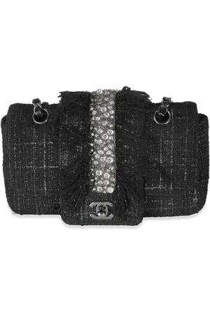CHANEL Bolsa de hombro de tweed Classic Flap pequeña 2005-2006