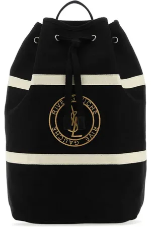 Saint Laurent Mochila con logo bordado