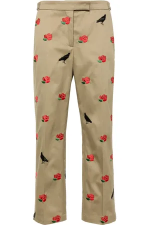 Thom Browne Pantalones de vestir con tiro medio