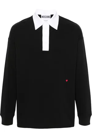 Moschino Playera tipo polo con corazón bordado