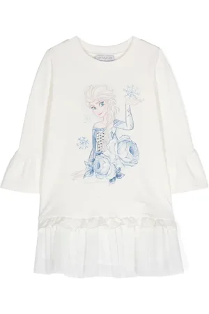 MONNALISA Vestido a capas con estampado de ilustración de Disney