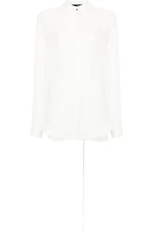 ISABEL BENENATO Blusa de seda bordada