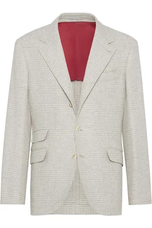 Brunello Cucinelli Blazer con motivo de cuadros