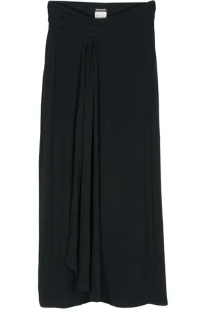 Giorgio Armani Falda midi con diseño fruncido 1990