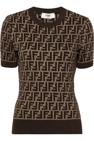 Fendi Top tejido con motivo FF