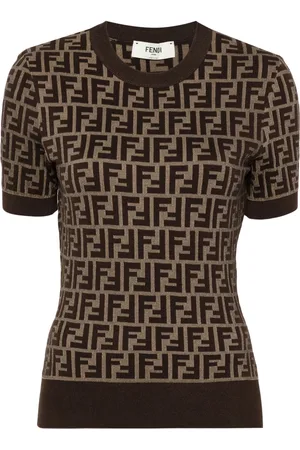 Fendi Top tejido con motivo FF