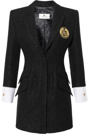 Elisabetta Franchi Vestido corto estilo abrigo