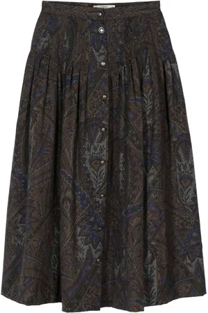 VALENTINO GARAVANI Falda midi con estampado botánico 1970