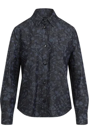 Giorgio Armani Camisa de mezclilla con estampado floral