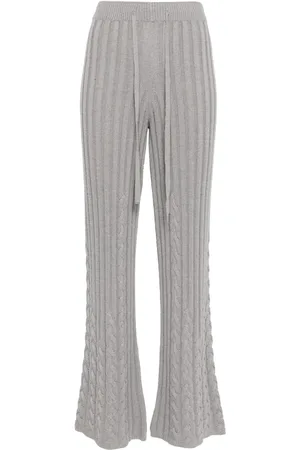Twin-Set Pantalones acampanados de tejido de ochos