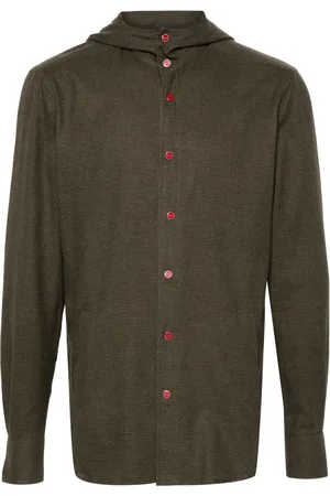 Kiton Hoodie con motivo pied de poule