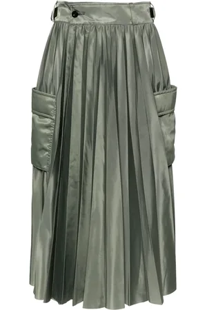 SACAI Falda midi con diseño plisado