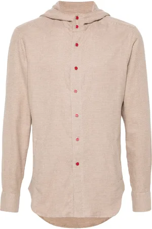 Kiton Hoodie con motivo pied de poule