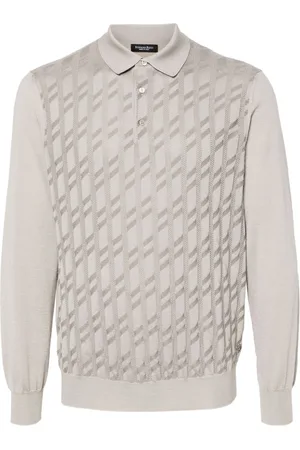 Stefano Ricci Playera tipo polo con motivo en jacquard
