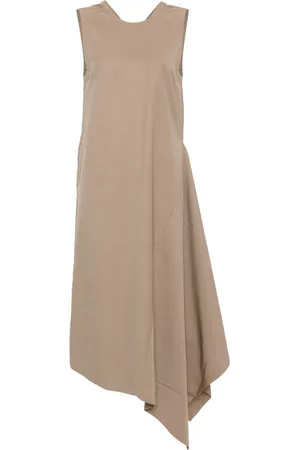 UMA WANG Vestido drapeado con espalda en V