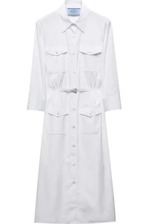 Prada Vestido camisero de popelina