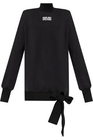 VERSACE Vestido corto con logo estampado