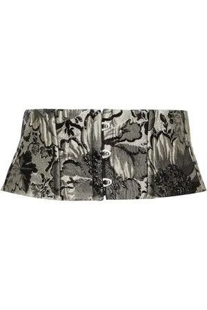 CARINE GILSON Corset con brocado floral