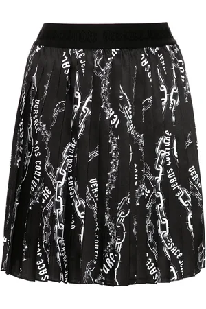 VERSACE Falda corta con cadena del logo