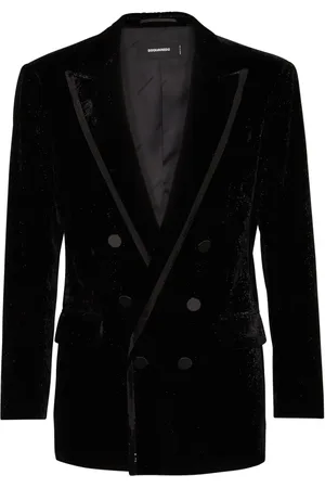 Dsquared2 Blazer de terciopelo con doble botonadura
