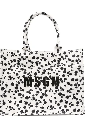 Msgm Tote con logo estampado mediana