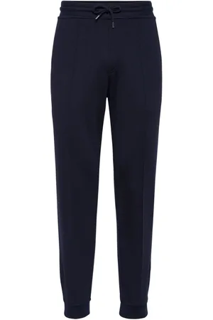 Brunello Cucinelli Pantalones con cordones en la pretina y pinzas