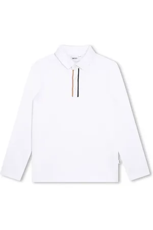 HUGO BOSS Playera tipo polo de piqué manga larga