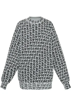 Vetements Suéter con logo en intarsia
