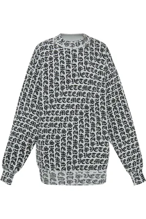 Vetements Suéter con logo en intarsia