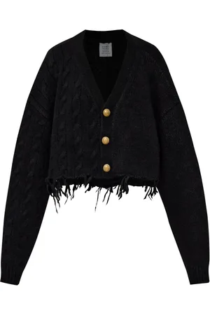 Vetements Cárdigan con bordes deshilachados