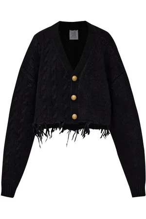 Vetements Cárdigan con bordes deshilachados