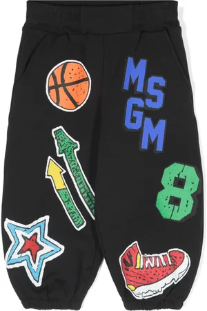 Msgm Pants con logo estampado