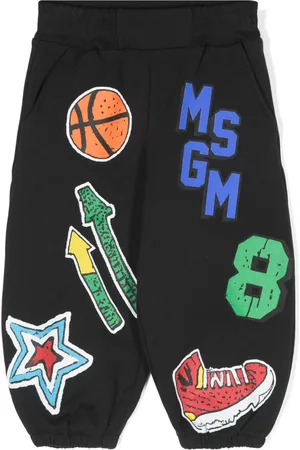 Msgm Pants con logo estampado