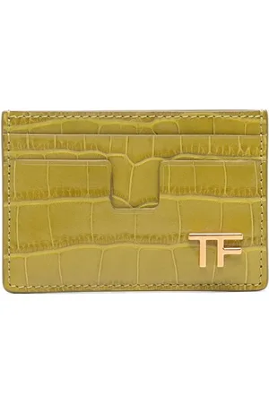Tom Ford Tarjetero con efecto de piel de cocodrilo