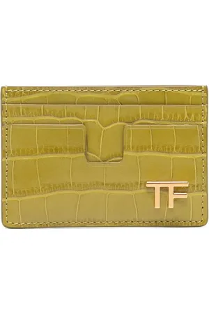 Tom Ford Tarjetero con efecto de piel de cocodrilo