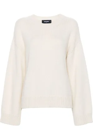 Dsquared2 Suéter tejido de canalé con cuello redondo