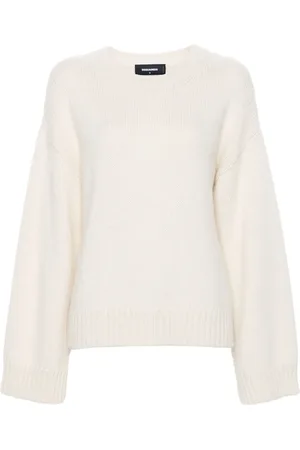 Dsquared2 Suéter tejido de canalé con cuello redondo
