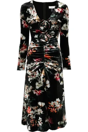 NISSA Vestido midi con estampado floral