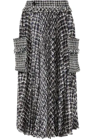 SACAI Falda midi de bouclé