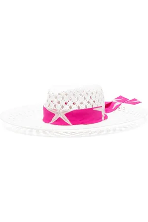 VALENTINO GARAVANI Sombrero de verano con ala ancha y detalle de mascada